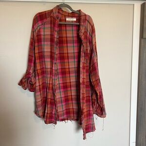Free people Summer Daydream plaid top